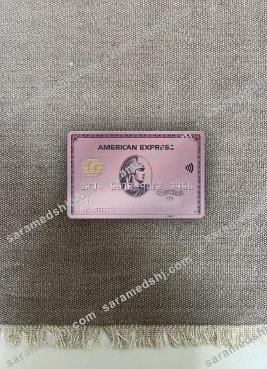 USA ADP Earnings bank AMEX rose gold card photolook front